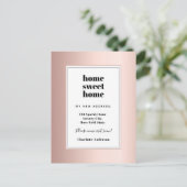 バラ金ゴールドモダンミニマリストのホームスイートホームムービング 案内ポストカード (スタンド正面)