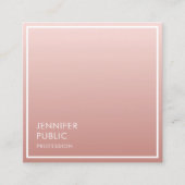 バラ金ゴールドモダンミニマルテンプレートエレガント スクエア名刺 (正面)