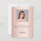 バラ金ゴールドモダン卒業サンキューカード サンキューカード (裏面)