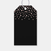 バラ金ゴールドモダン卒業パーティメッセージカード ギフトタグ (裏面)