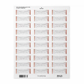 バラ金ゴールドモダン大理石結婚差出人住所 ラベル (フルシート)