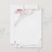 バラ金ゴールドモダン大理石結婚高級感謝していユー サンキューカード (裏面)