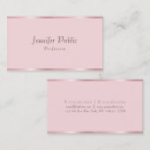 バラ金ゴールドモダン手書きスクリプトテンプレートシック 名刺 (正面/裏面)