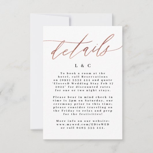 バラ金ゴールドモダン書結婚の囲い 出欠カード (正面)