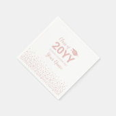 バラ金ゴールドモダン紙吹雪卒業党 スタンダードカクテルナプキン (角)