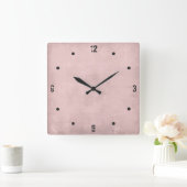 バラ金ゴールドモダン素朴抽象芸術 スクエア壁時計 (ホーム)