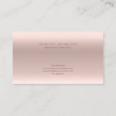 バラ金ゴールドモダン美しいとメイクアップ 名刺 (裏面)