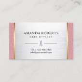 バラ金ゴールドモダン美容師銀アポイントメント 予約カード (正面)