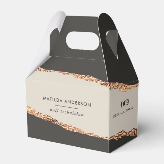 バラ金ゴールドモダン黒エレガント予算の賛成 フェイバーボックス (裏面サイド)