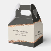 バラ金ゴールドモダン黒エレガント予算の賛成 フェイバーボックス (正面サイド)