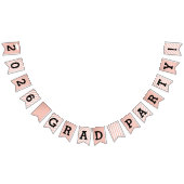 バラ金ゴールドモダン2025卒業パーティー バンティングフラッグ (全)