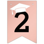 バラ金ゴールドモダン2025卒業パーティー バンティングフラッグ (第1の旗)