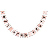 バラ金ゴールドモダン2025卒業パーティー バンティングフラッグ (全)