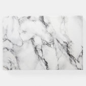 バラ金ゴールドモノグラムの白い大理石の外観 ゲストブック (裏面)