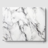 バラ金ゴールドモノグラムの白い大理石の外観 ゲストブック (裏面)