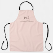 バラ金ゴールドモノグラムイニシャル名業 エプロン (正面)