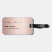 バラ金ゴールドモノグラムイニシャル名 ラゲッジタグ (裏面横)