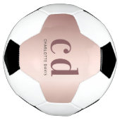 バラ金ゴールドモノグラムイニシャル金属高級 サッカーボール (回転)