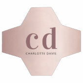 バラ金ゴールドモノグラムイニシャル金属高級 サッカーボール (フラット)