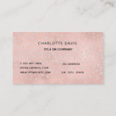 バラ金ゴールドモノグラムイニシャル銀 名刺 (裏面)