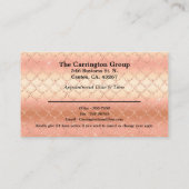 バラ金ゴールドモノグラムグリッターマーメイドパタきらきら光るーン 名刺 (裏面)