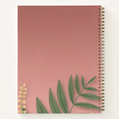 バラ金ゴールドモノグラムグリーナリーファミリーレシピブック ノートブック (裏面)