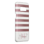 バラ金ゴールドモノグラムストライプダイヤモンドと幾何学的ダイヤモンド Case-Mate iPhoneケース (裏面/右)