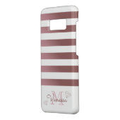 バラ金ゴールドモノグラムストライプダイヤモンドと幾何学的ダイヤモンド Case-Mate iPhoneケース (裏面/左)