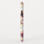 バラ金ゴールドモノグラムフローラ蝶パターン Case-Mate iPhoneケース (裏面/右)