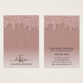 バラ金ゴールドモノグラムブランディングヘアクリップディスプレイ (正面&裏面)