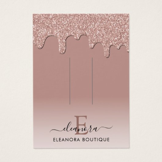 バラ金ゴールドモノグラムブランディングヘアクリップディスプレイ (正面)