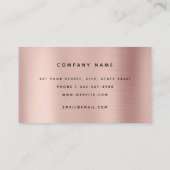 バラ金ゴールドモノグラムモダンミニマル 名刺 (裏面)