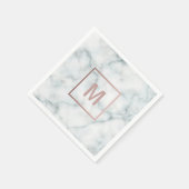 バラ金ゴールドモノグラム大理石 スタンダードカクテルナプキン (角)