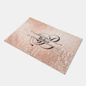 バラ金ゴールドモノグラムB ドアマット (アングル)