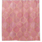 バラ金ゴールドモロッコシャワーカーテン シャワーカーテン (正面)