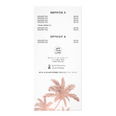 バラ金ゴールドヤシの木のヘアメイクアップ価格 ラックカード (裏面)