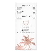 バラ金ゴールドヤシの木の毛の化粧価格 ラックカード (裏面)