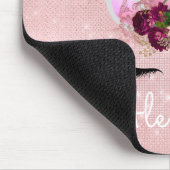 バラ金ゴールドユニコーンスパークルプリンセスモノグラム名 マウスパッド (コーナー)