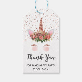 バラ金ゴールドユニコーンプリンセスサンキュー ギフトタグ