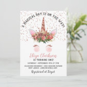 バラ金ゴールドユニコーンプリンセス誕生日 招待状 (スタンド正面)