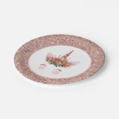 バラ金ゴールドユニコーンプリンセス ペーパープレート (アングル)