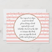 バラ金ゴールドユニコーンプリンセスBring A Book 招待状 (裏面)