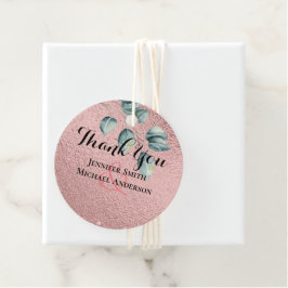 バラ金ゴールドユーカリ葉スホイル結婚ルズ フェイバータグ