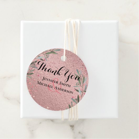 バラ金ゴールドユーカリ葉スホイル結婚ルズ フェイバータグ (インサイチュ)