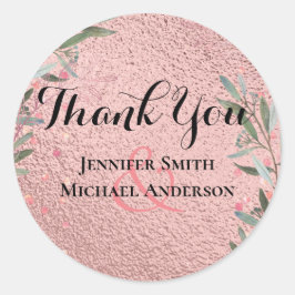 バラ金ゴールドユーカリ葉スホイル結婚ルズ ラウンドシール