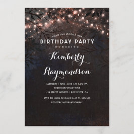 バラ金ゴールドライツ素朴ナイト誕生日 招待状