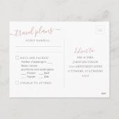 バラ金ゴールドライトピンクワールドマップハートRSVPポストカード シーズンポストカード (裏面)