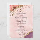 バラ金ゴールドラグジュアリーグリッターアゲートリハーサルディナー 招待状 (正面)