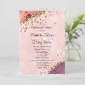 バラ金ゴールドラグジュアリーグリッターアゲートリハーサルディナー 招待状 (スタンド正面)