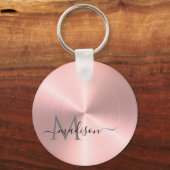 バラ金ゴールドラジアルメタリックスクリプト名 キーホルダー (正面)